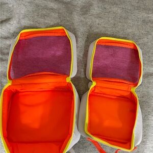 New Drunk Elephant Orange and Purple Cosmetic Cube Pouches